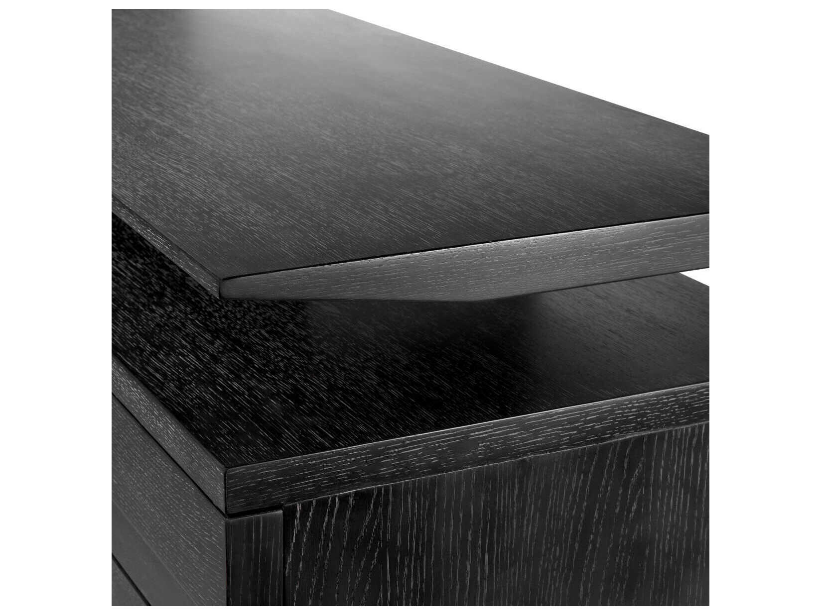 Eichholtz Dresser Quintino Charcoal Grey Oak Veneer Drawer