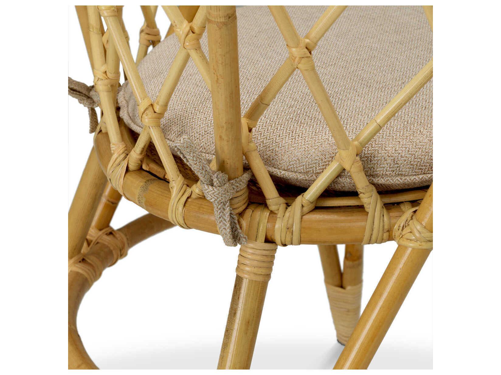 Eichholtz Alvaro Natural Rattan Incl Cushion Dining Chair