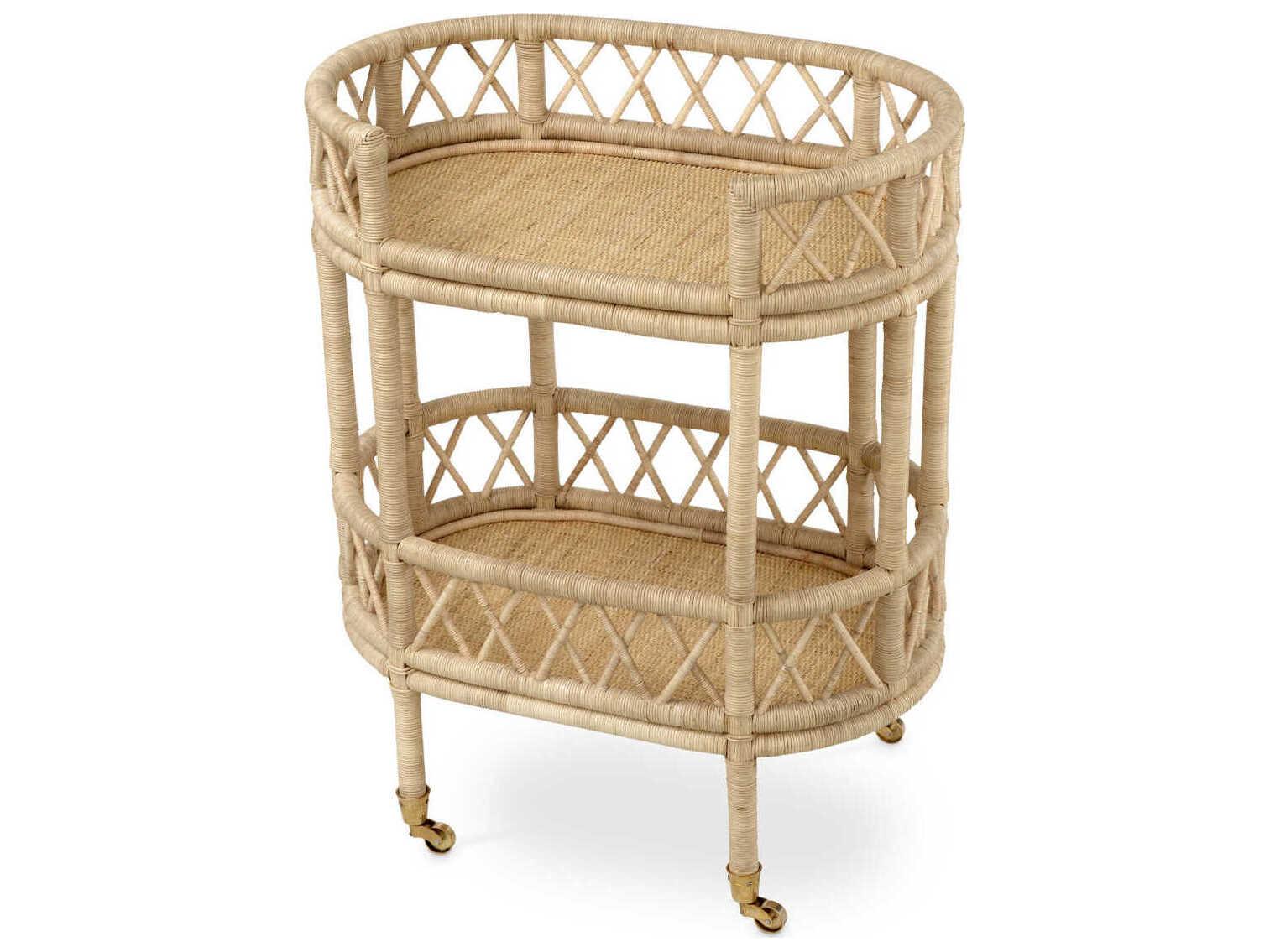 Eichholtz Dorini Natural Rattan Trolley