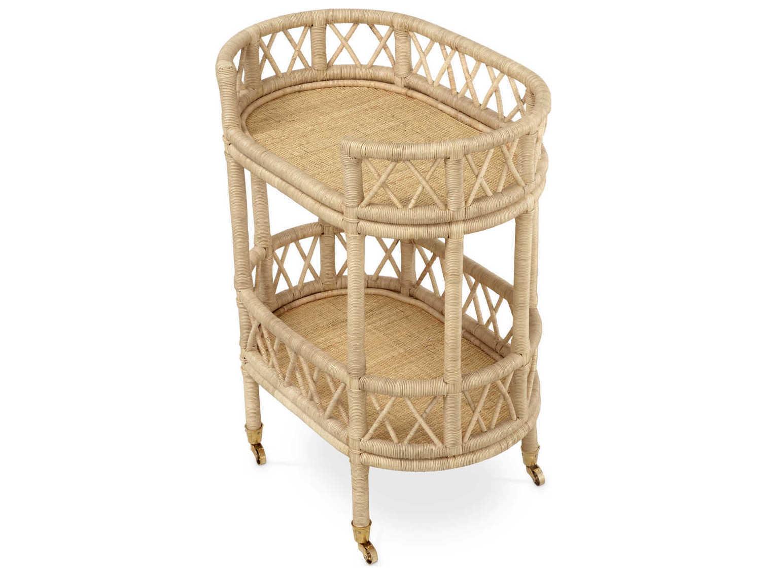 Eichholtz Dorini Natural Rattan Trolley