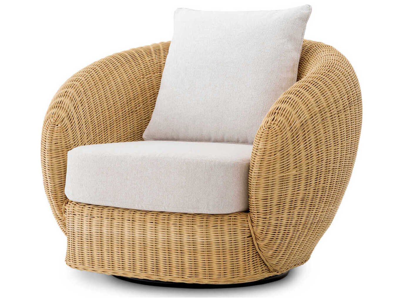 Eichholtz Chair Rafael Natural Rattan Sentier Cream Swivel