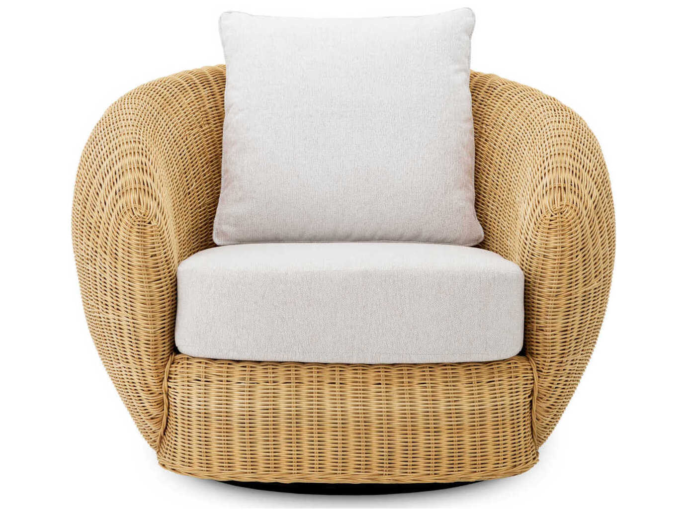 Eichholtz Chair Rafael Natural Rattan Sentier Cream Swivel