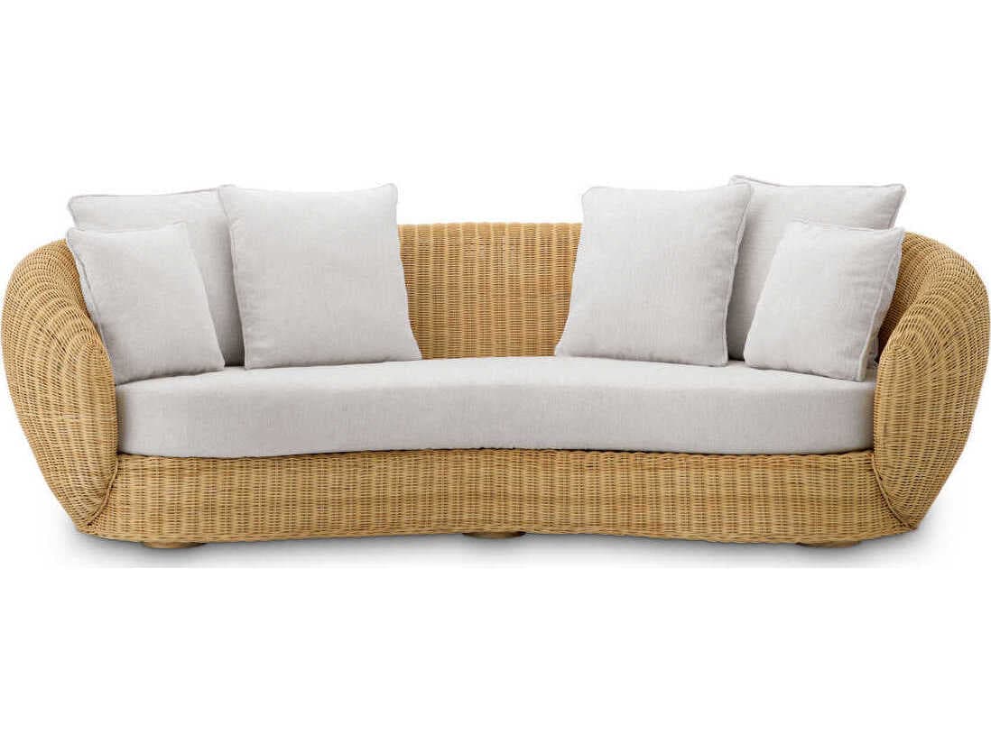 Eichholtz Rafael Natural Rattan Sentier Cream Sofa
