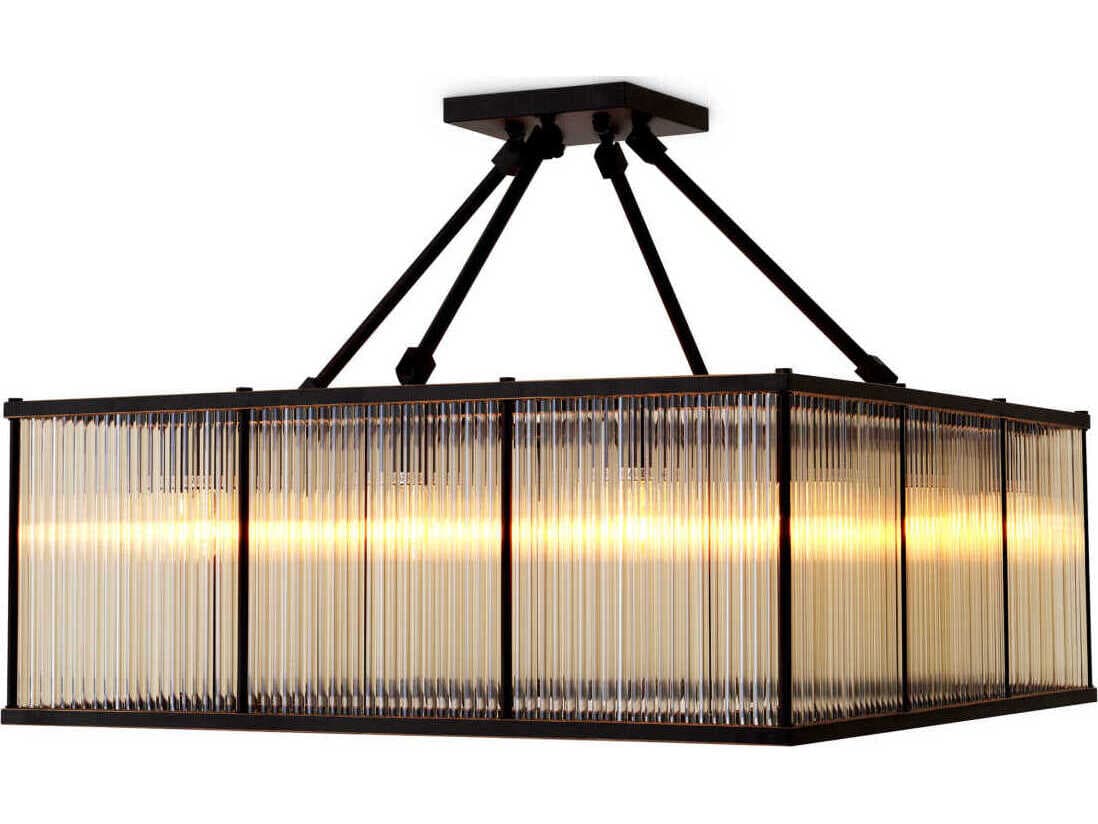 Eichholtz Bernardi Square Bronze Highlight Ceiling Lamp