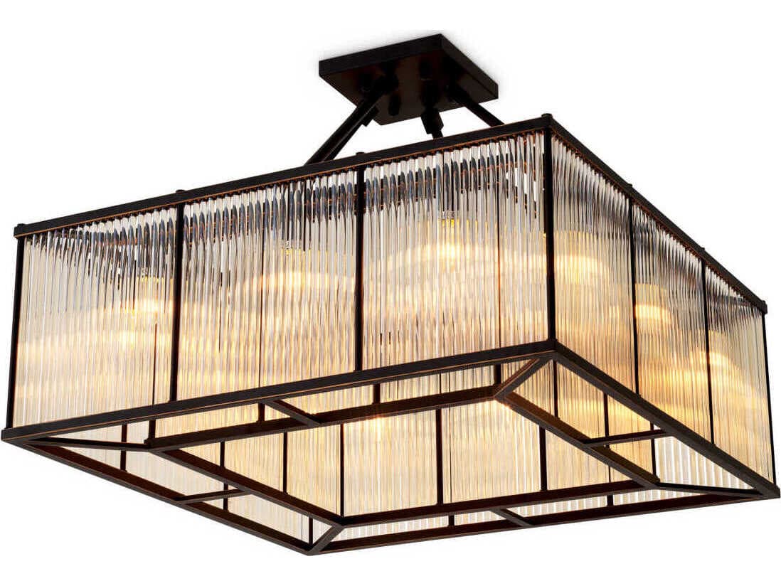 Eichholtz Bernardi Square Bronze Highlight Ceiling Lamp