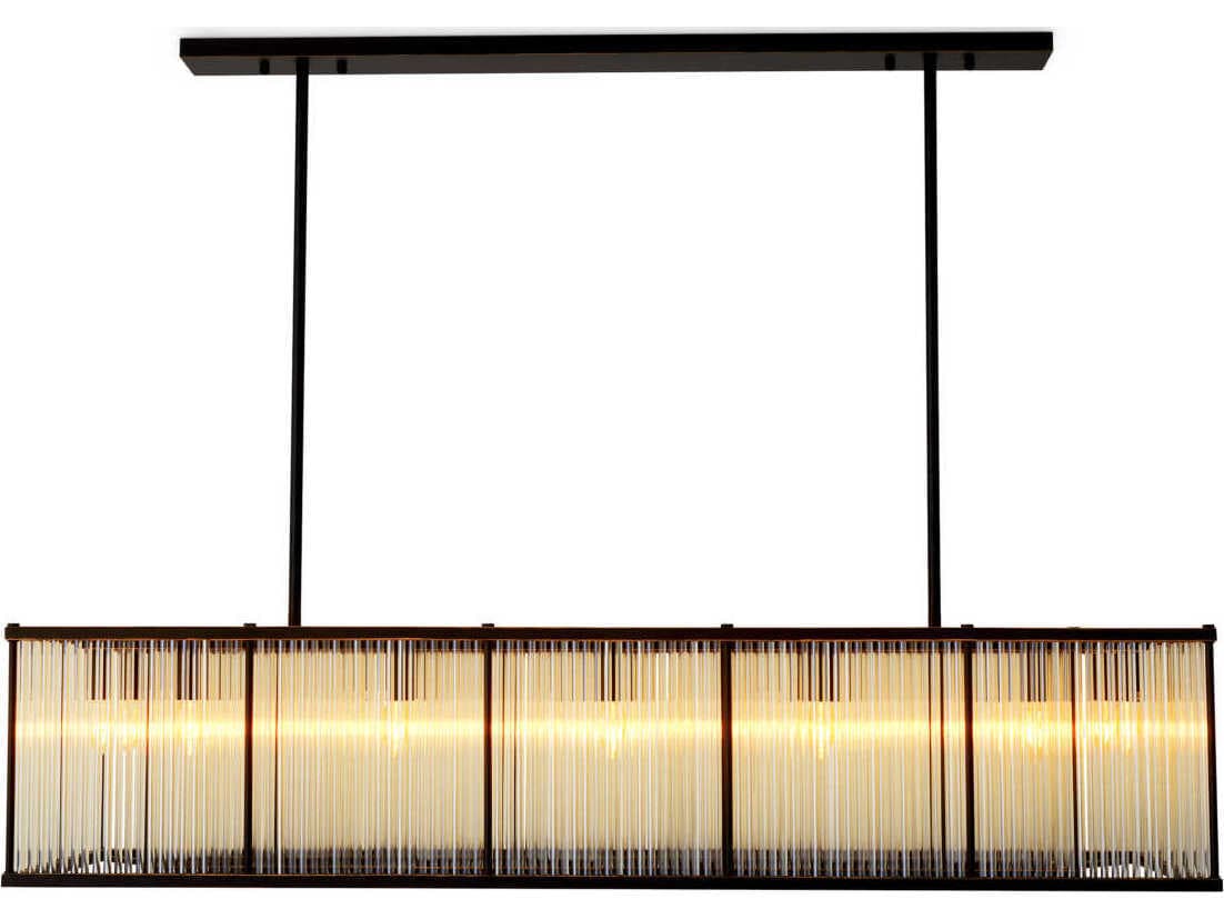 Eichholtz Bernardi Rectangular Bronze Highlight Chandelier