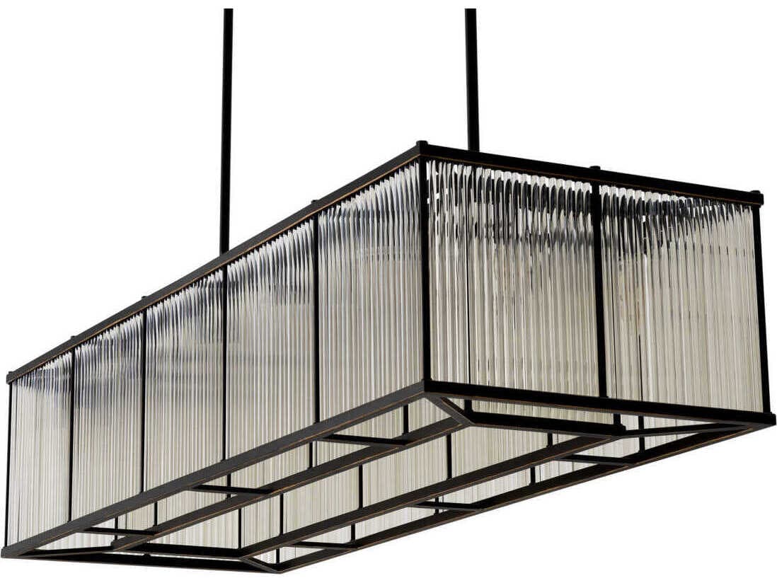 Eichholtz Bernardi Rectangular Bronze Highlight Chandelier