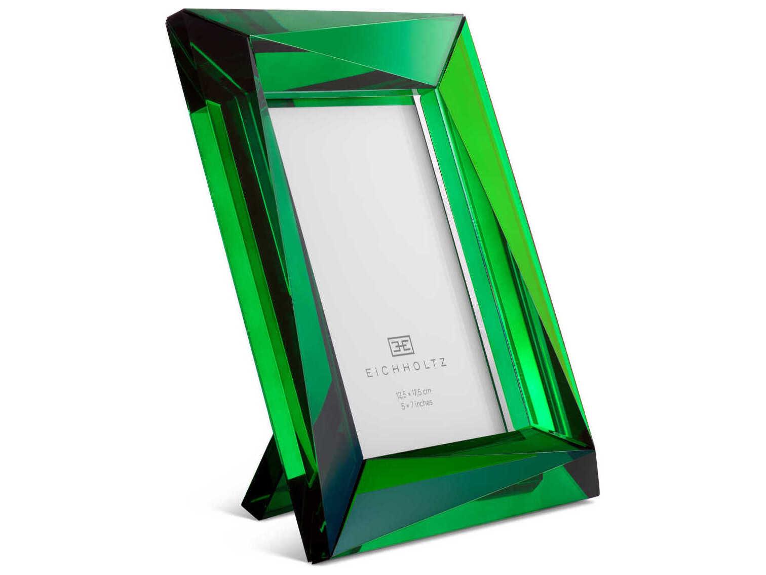 Eichholtz Obliquity L Green Crystal Glass Set of 2 Picture Frame
