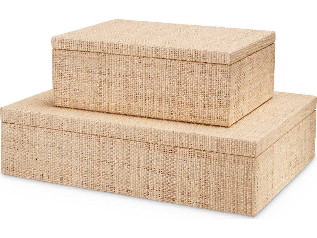 Eichholtz Cadiz L Natural Raffia Box