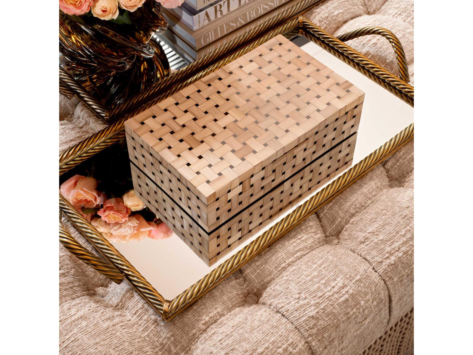 Eichholtz Girona Straw Marquetry Box