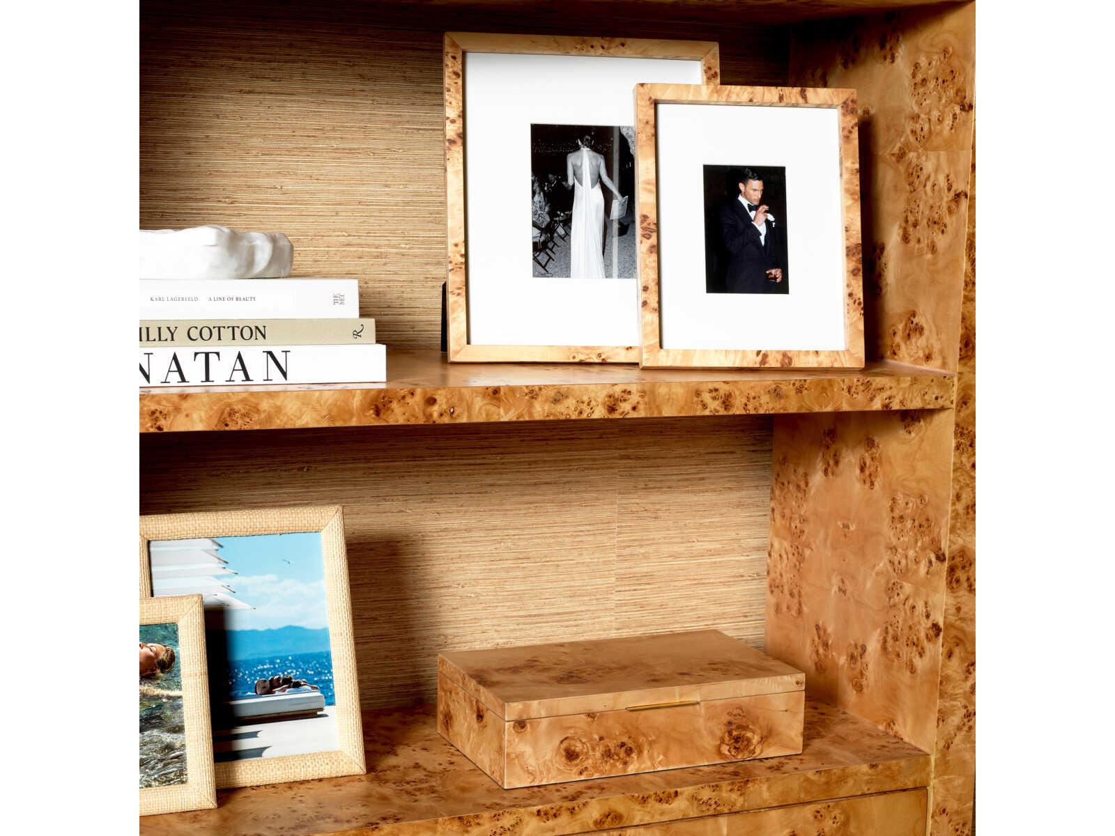 Eichholtz Braga L Light Brown Mappa Burl Veneer Picture Frame