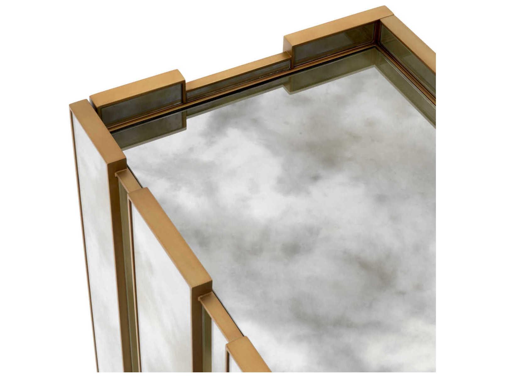 Eichholtz Nottingham Antique Mirror Glass Brushed Brass Dresser