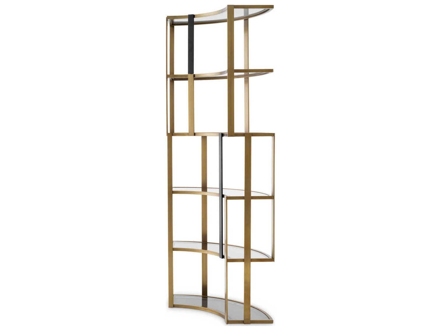 Eichholtz Clio Corner Brushed Brass Cabinet