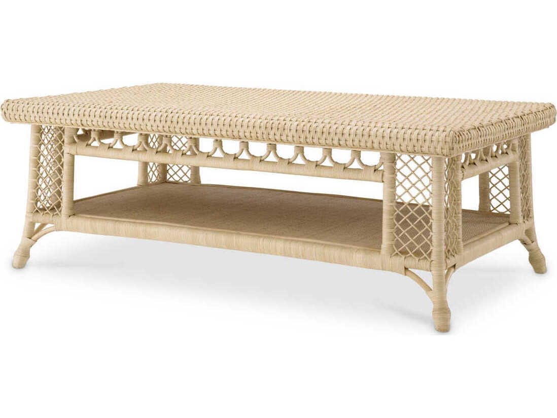 Eichholtz Saba Rectangular Natural Rattan Coffee Table
