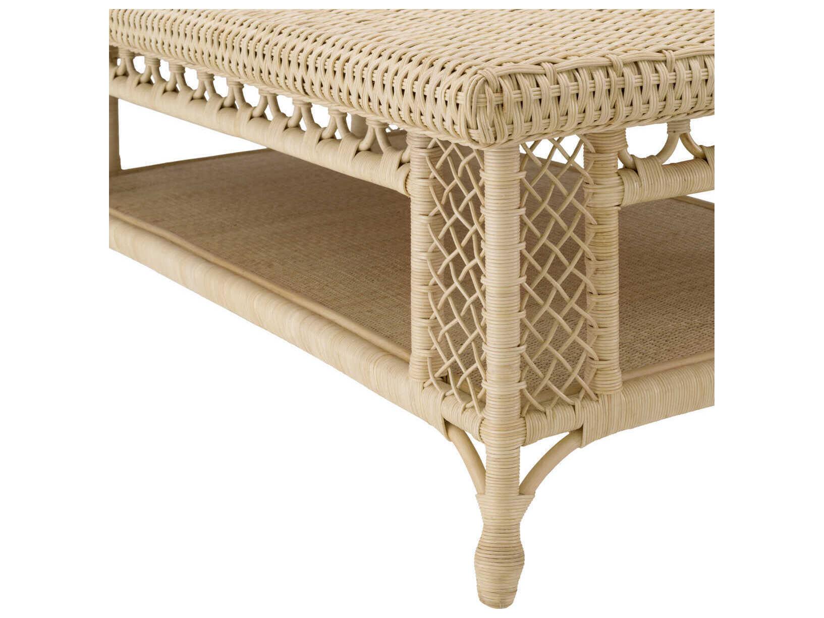 Eichholtz Saba Rectangular Natural Rattan Coffee Table