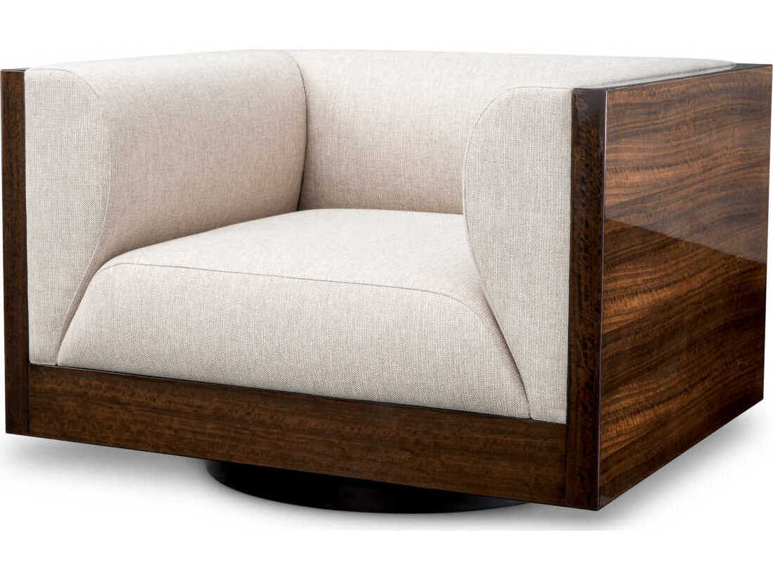 Eichholtz Chair Sebastian Eucalyptus Veneer Loki Natural Swivel