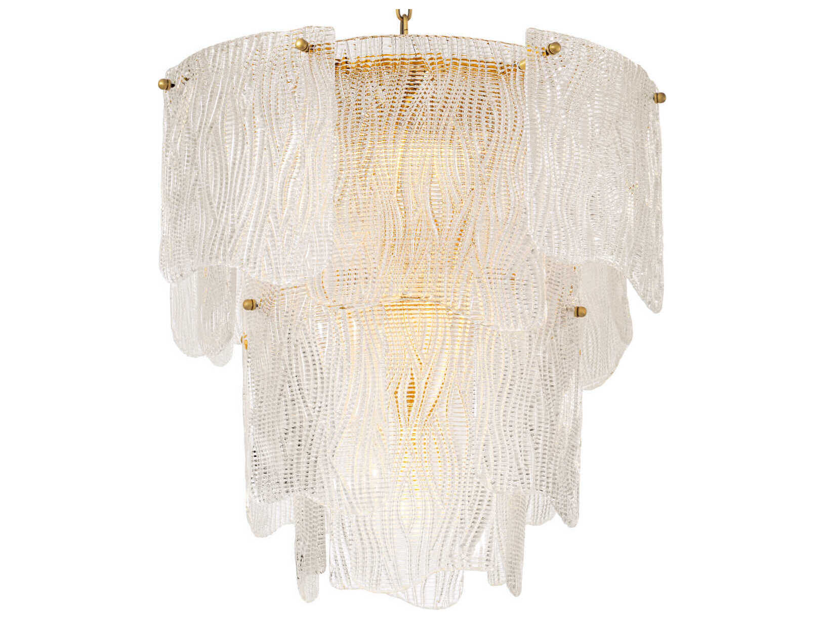 Eichholtz Asinara S Clear Textured Glass Chandelier