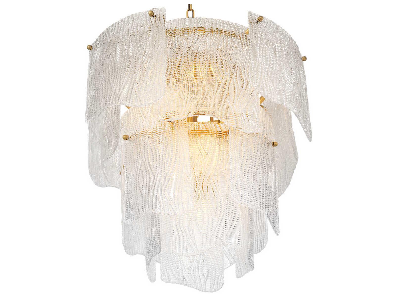 Eichholtz Asinara S Clear Textured Glass Chandelier