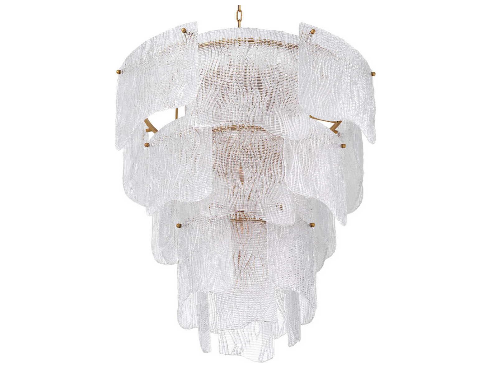 Eichholtz Asinara L Clear Textured Glass Chandelier