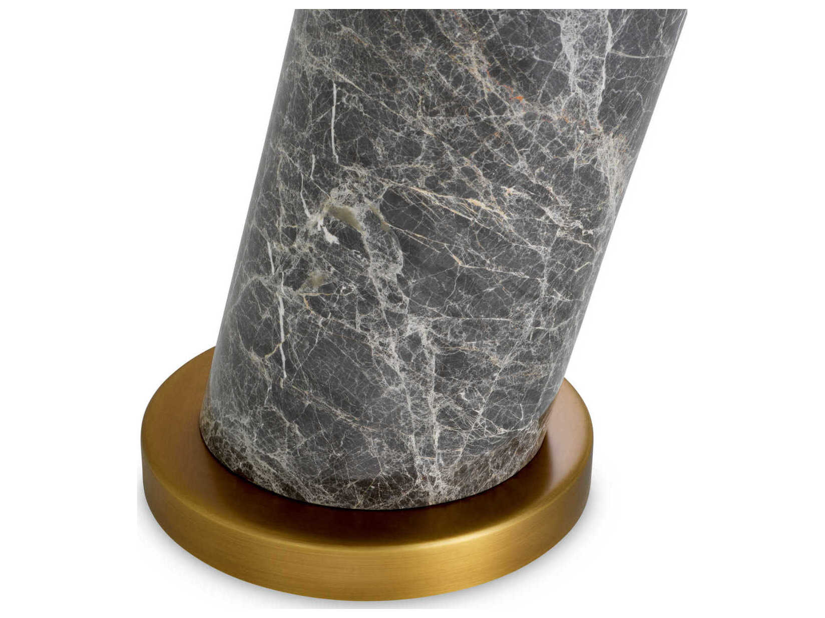 Eichholtz Daniel Grey Marble Antique Brass Table Lamp