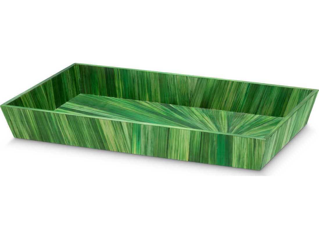 Eichholtz Harvard S Straw Marquetry Green Desk Tray