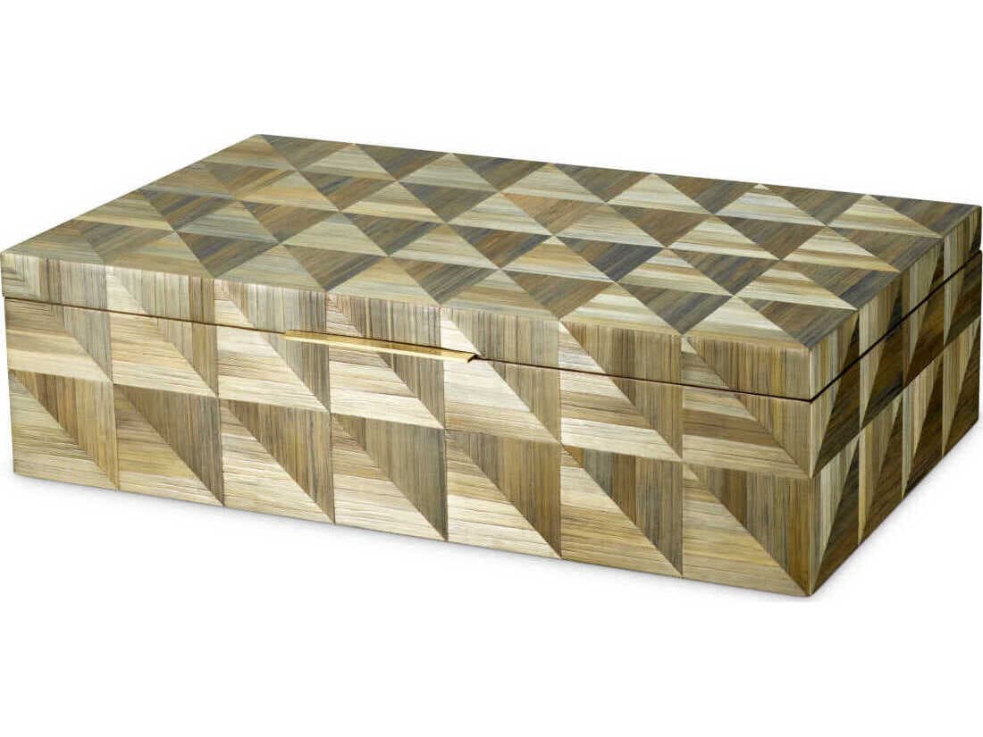 Eichholtz Hilgard Straw Marquetry Brown Box