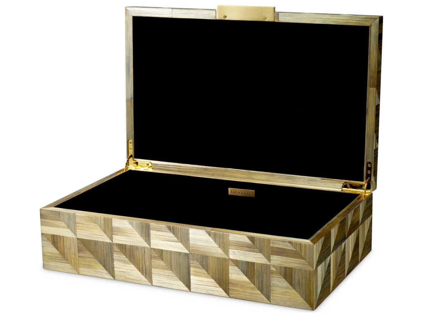 Eichholtz Hilgard Straw Marquetry Brown Box
