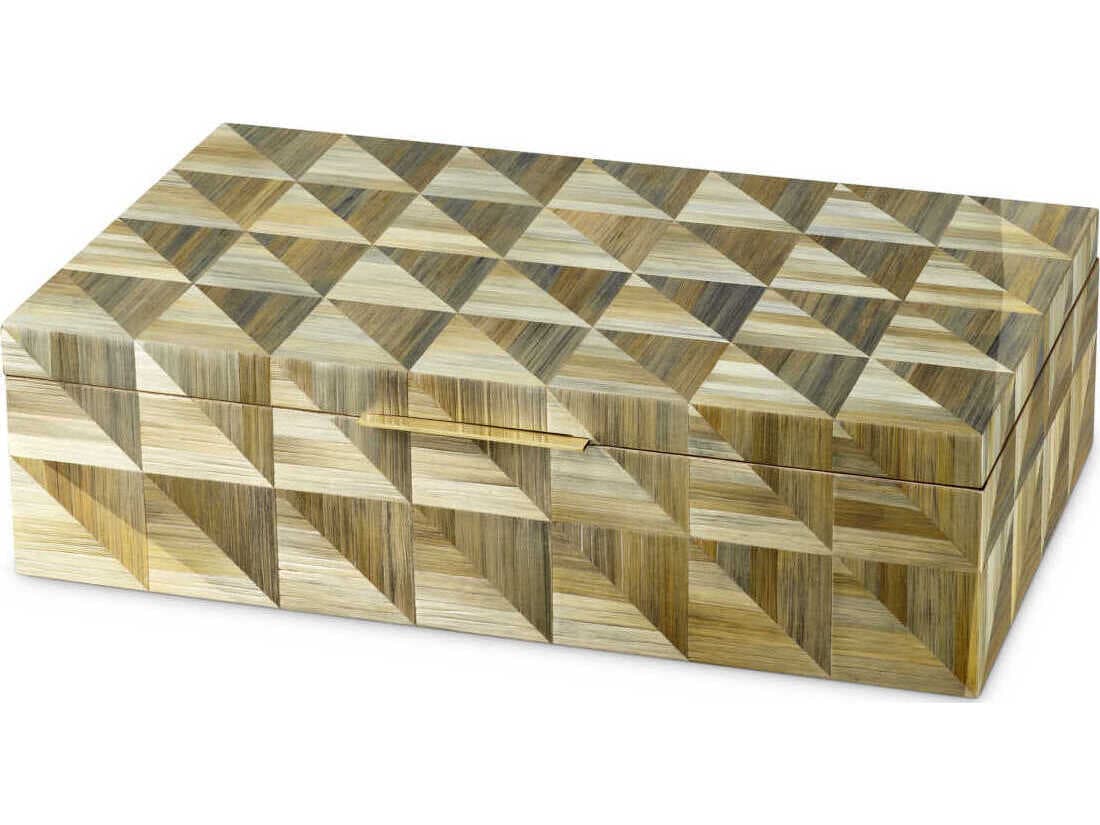 Eichholtz Hilgard Straw Marquetry Brown Box