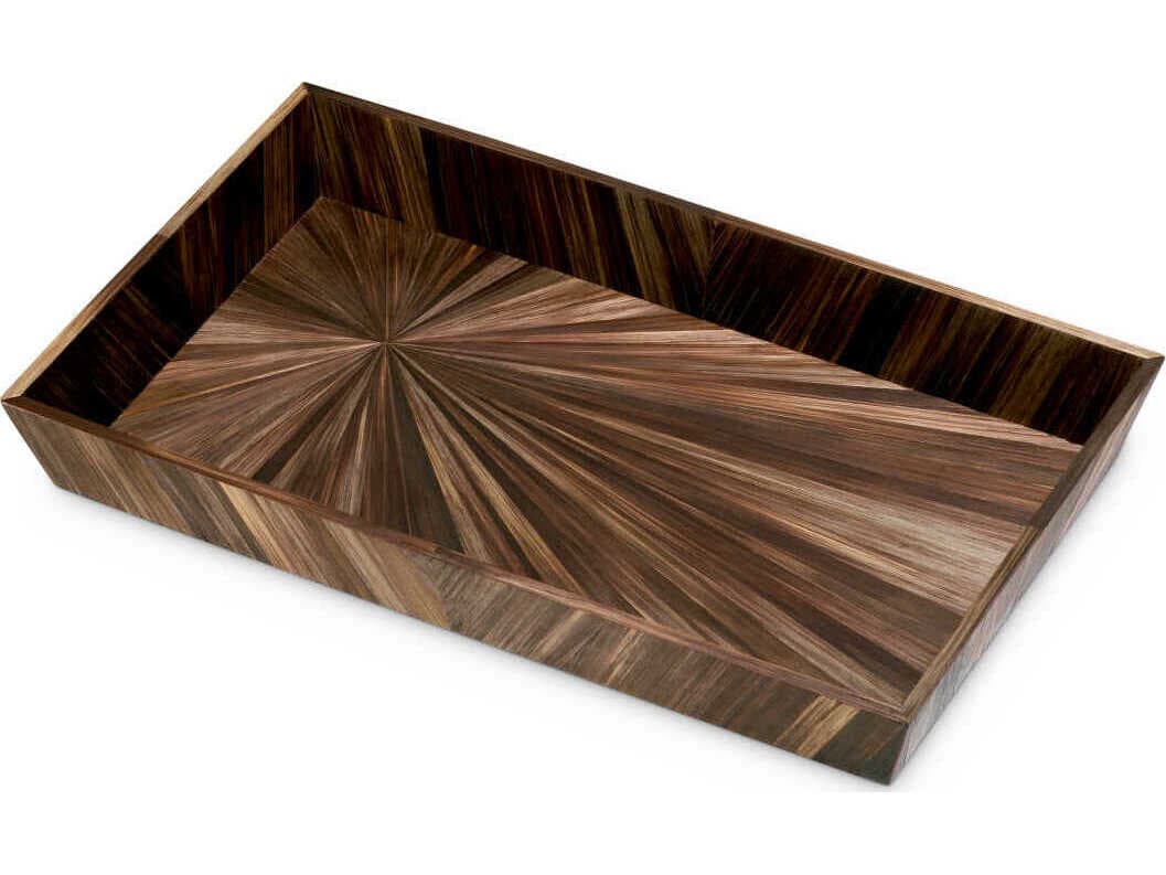 Eichholtz Harvard S Straw Marquetry Brown Desk Tray