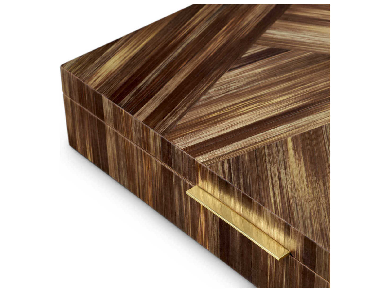 Eichholtz Harvard Straw Marquetry Brown Box