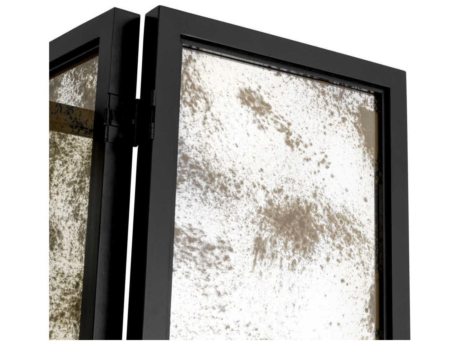 Eichholtz Screen Jacques Classic Black Antique Mirror Glass Folding