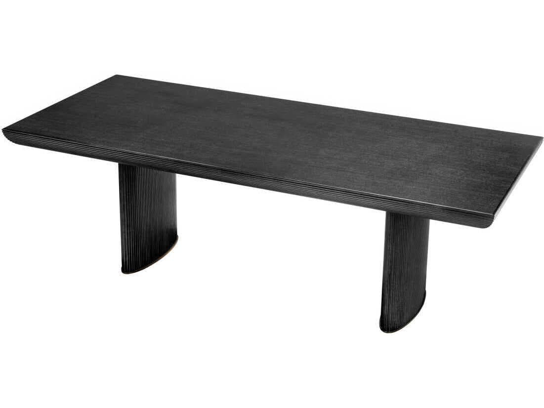 Eichholtz Winston Charcoal Grey Oak Veneer Dining Table