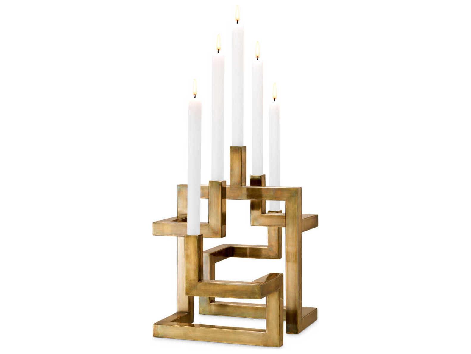 Eichholtz Skyline Vintage Brass Candle Holder