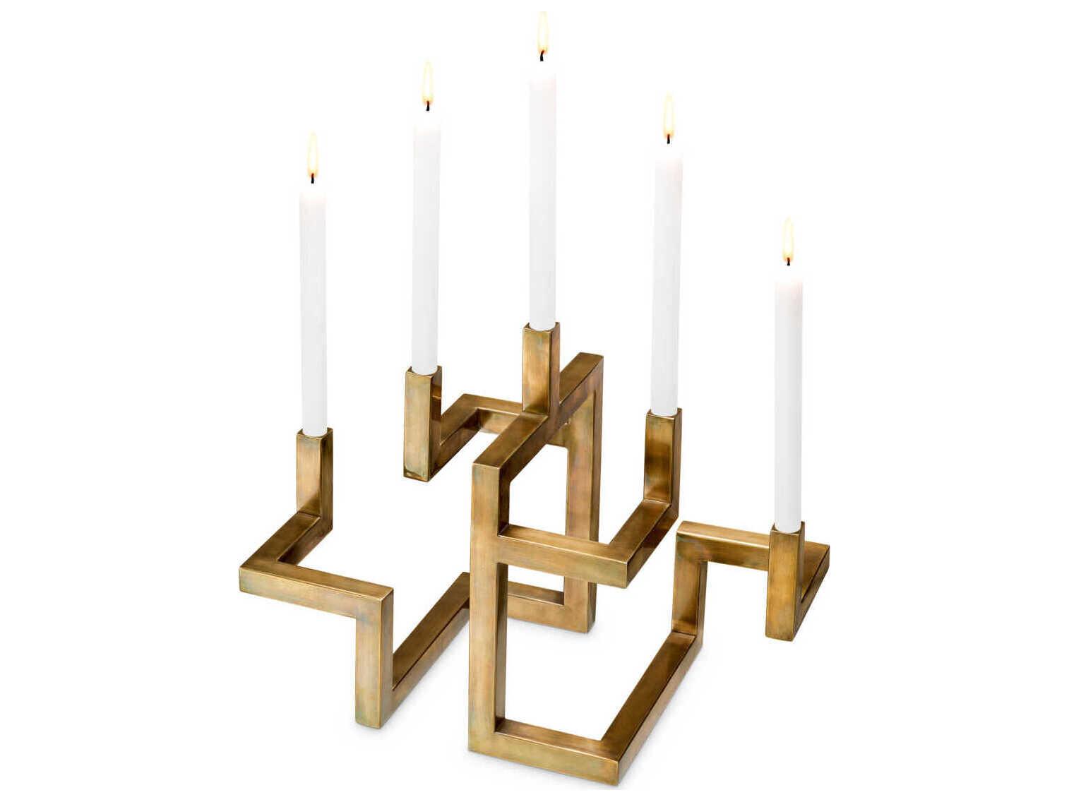 Eichholtz Skyline Vintage Brass Candle Holder