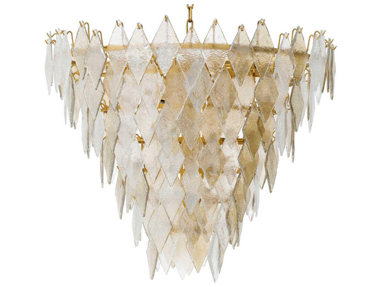 Eichholtz Rhombus L Antique Brass Chandelier
