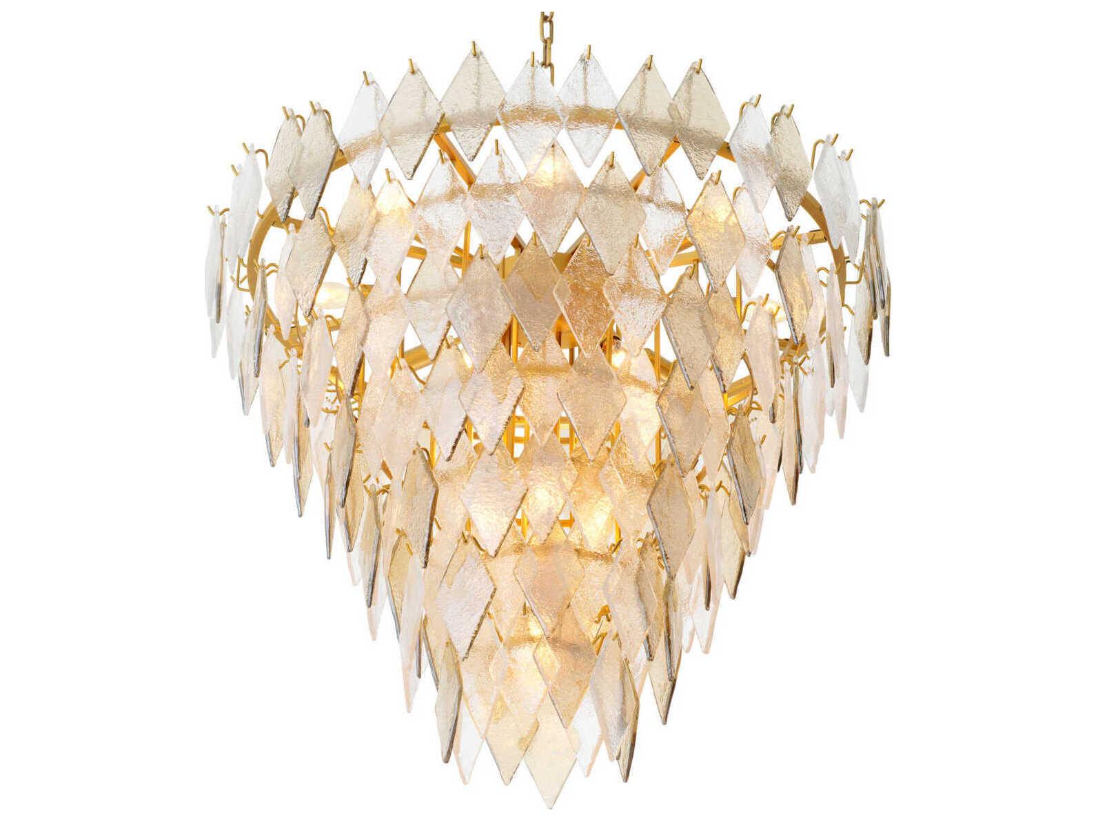 Eichholtz Rhombus L Antique Brass Chandelier