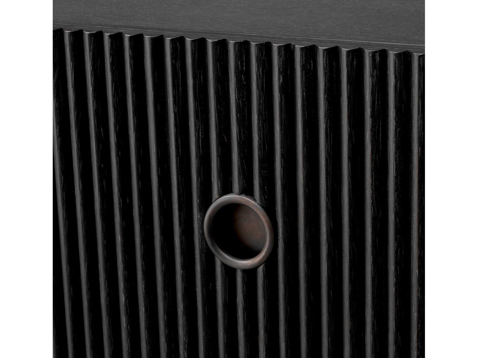 Eichholtz Chest Dimitrios Charcoal Grey Oak Veneer Drawer