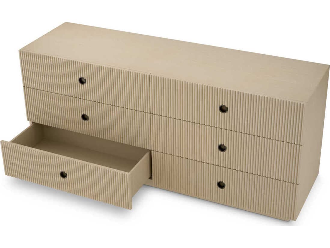 Eichholtz Chest Dimitrios Washed Oak Veneer Drawer