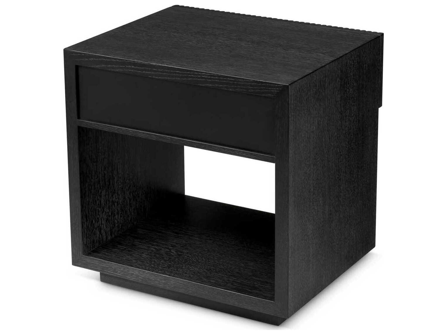 Eichholtz Dimitrios Charcoal Grey Oak Veneer Nightstand