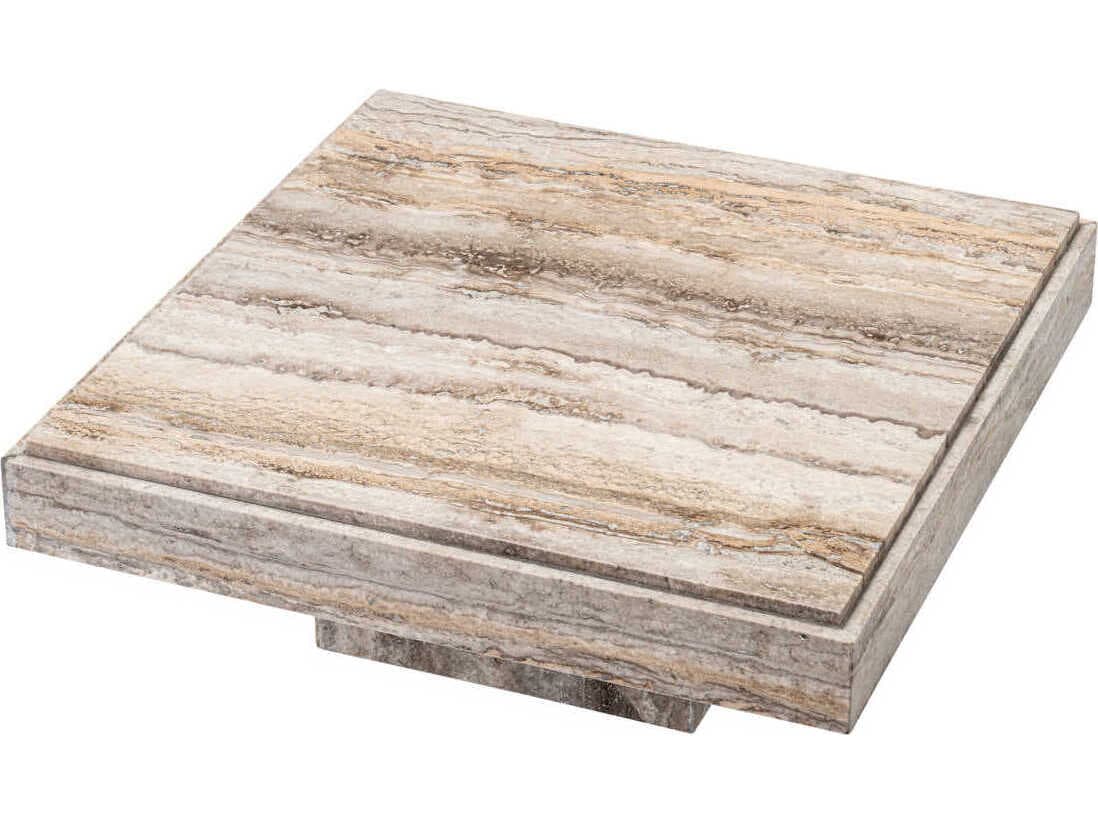 Eichholtz Sartoria Silver Travertine Coffee Table