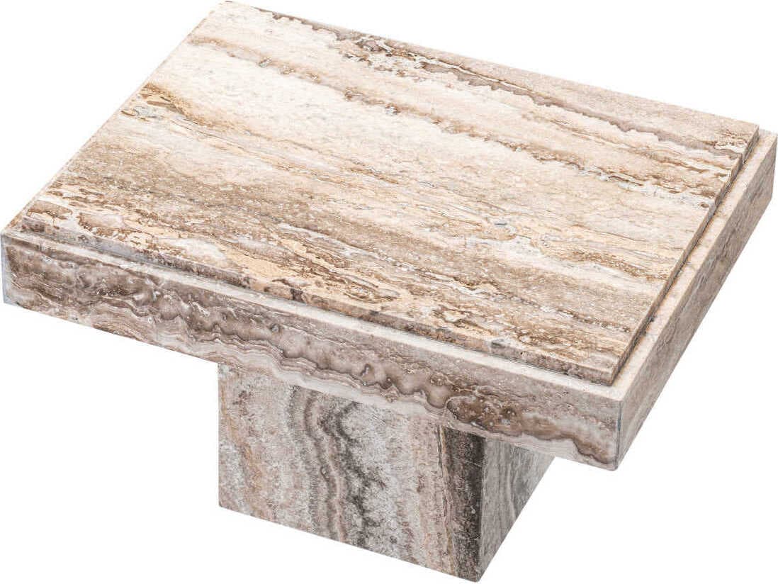 Eichholtz Sartoria Silver Travertine Side Table