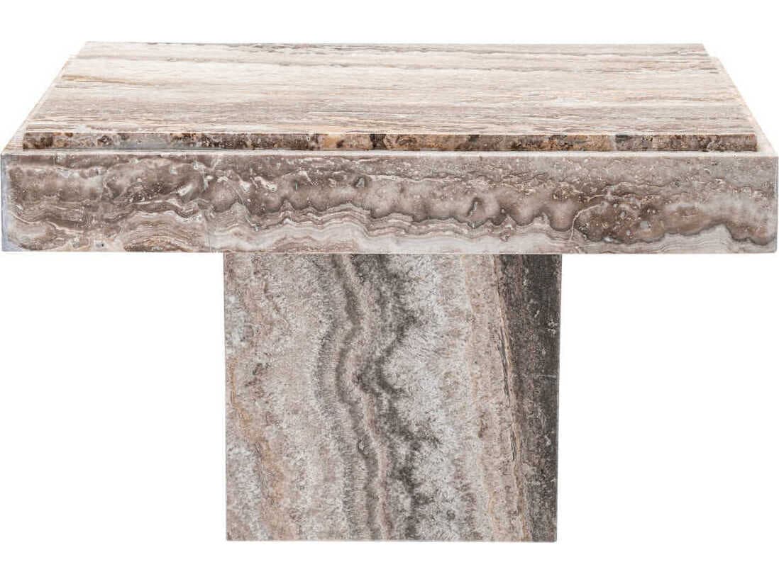 Eichholtz Sartoria Silver Travertine Side Table