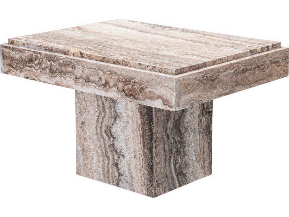 Eichholtz Sartoria Silver Travertine Side Table