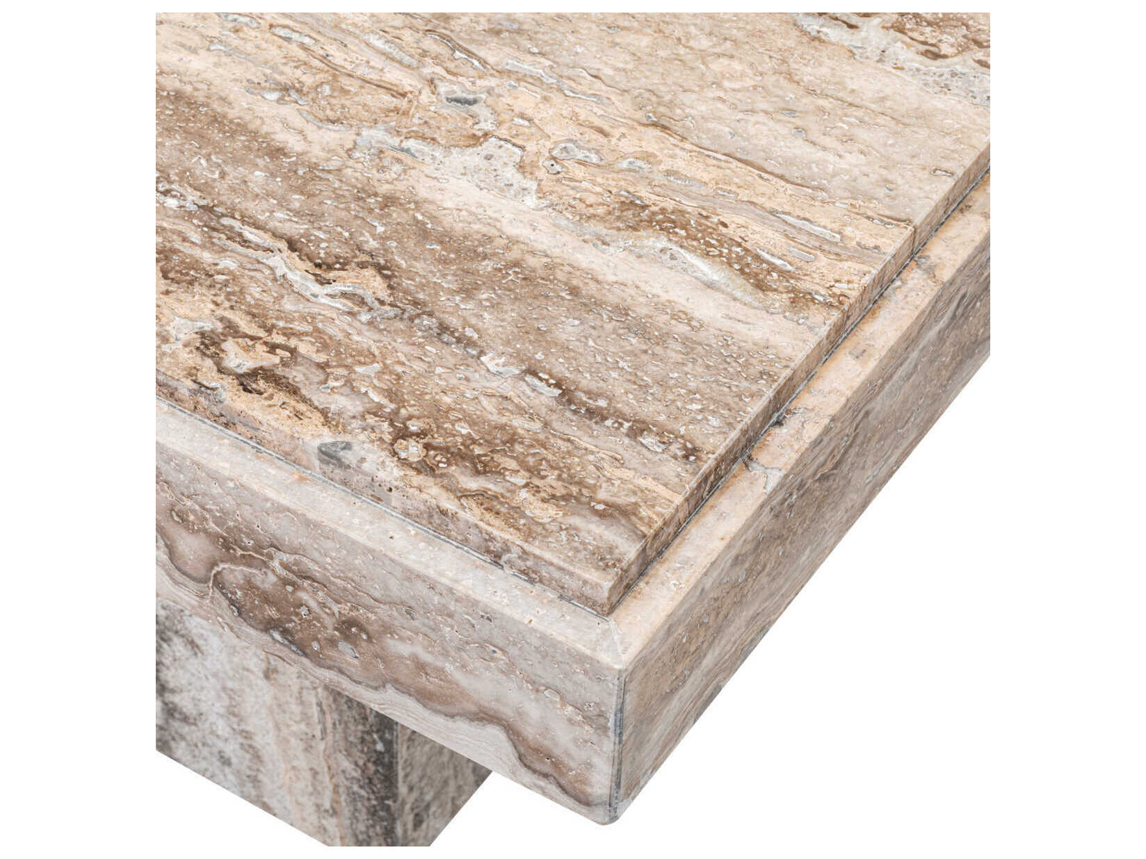 Eichholtz Sartoria Silver Travertine Side Table