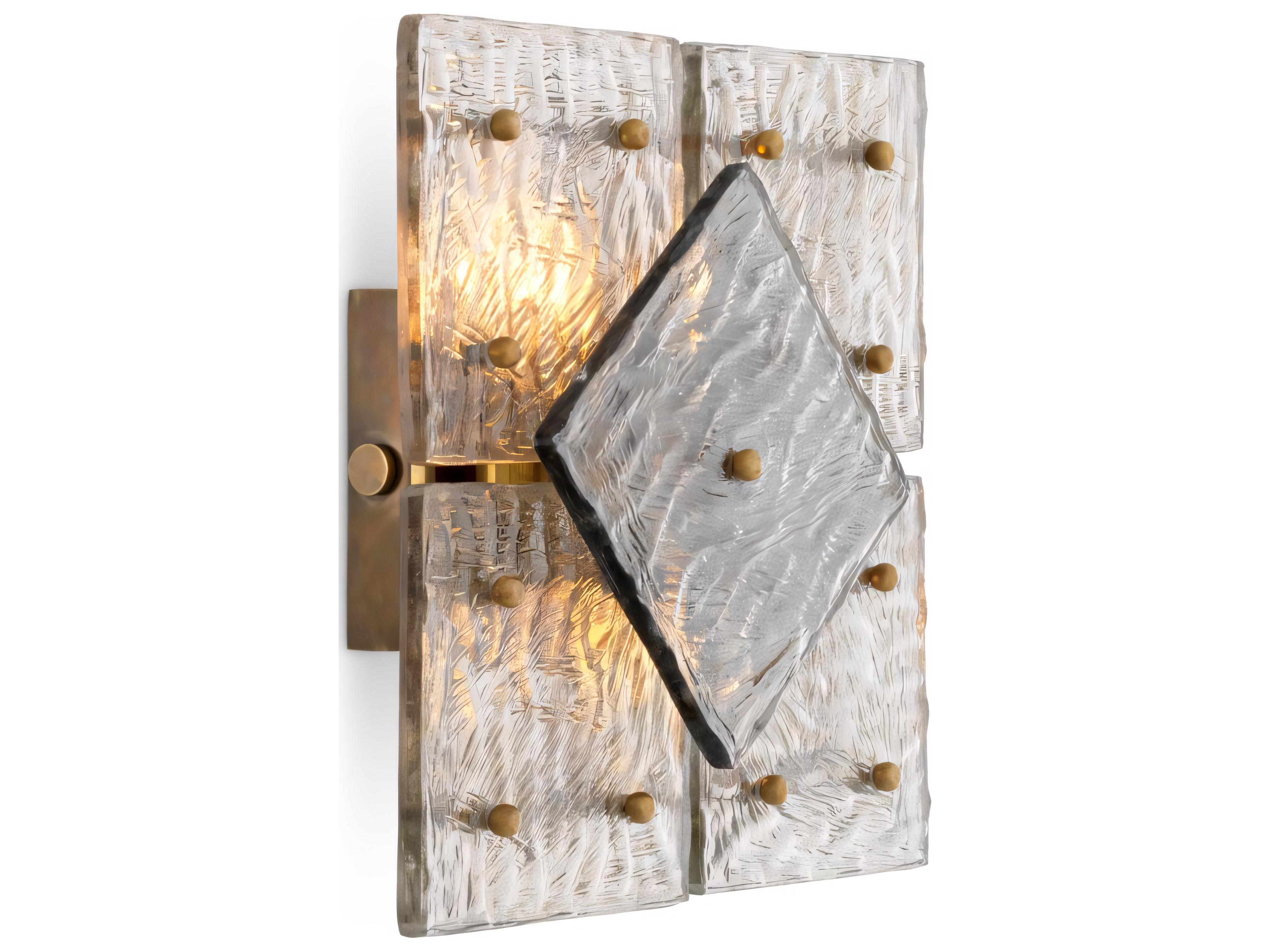 Eichholtz Vintage Brass X Handmade Glass Wall Sconce
