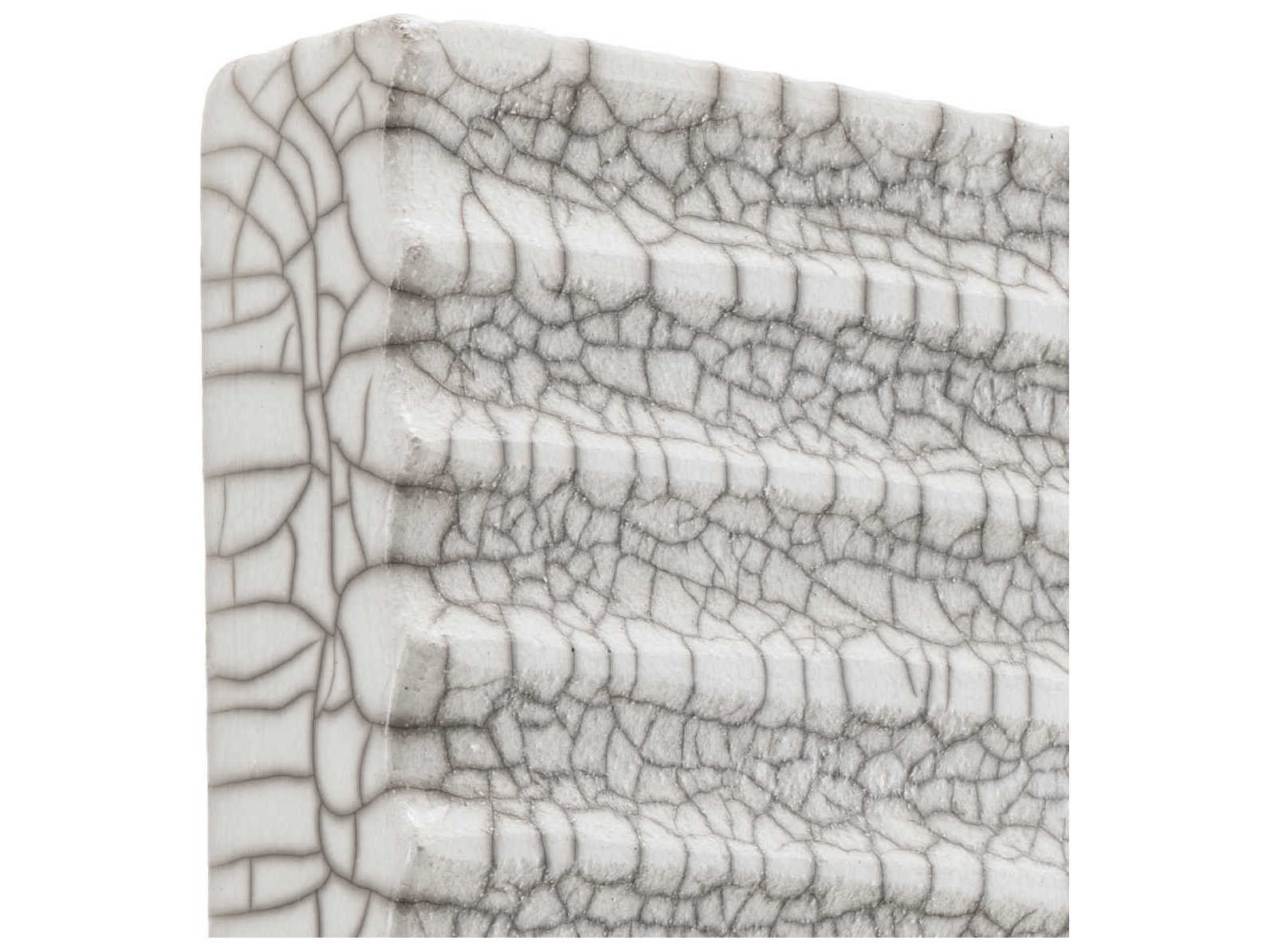 Eichholtz Division Straight Raku Ceramic Crackled White Wall Decoration