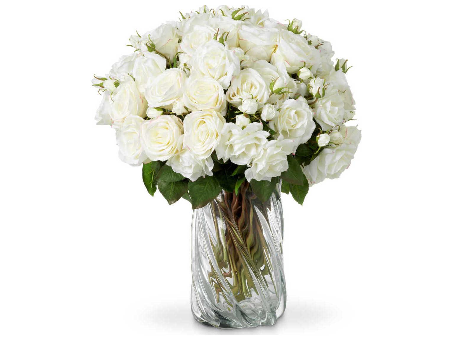 Eichholtz Roses Of Two Tone White Real Touch Pcs/2 Varieties Bouquet