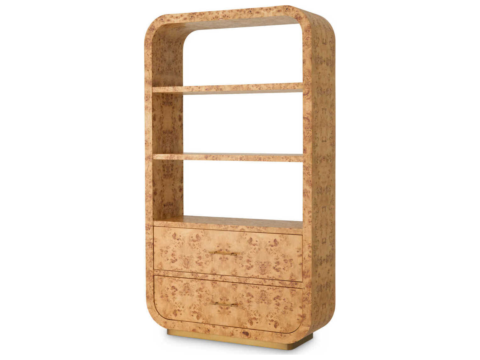 Eichholtz Quinton Light Brown Mappa Burl Veneer Cabinet