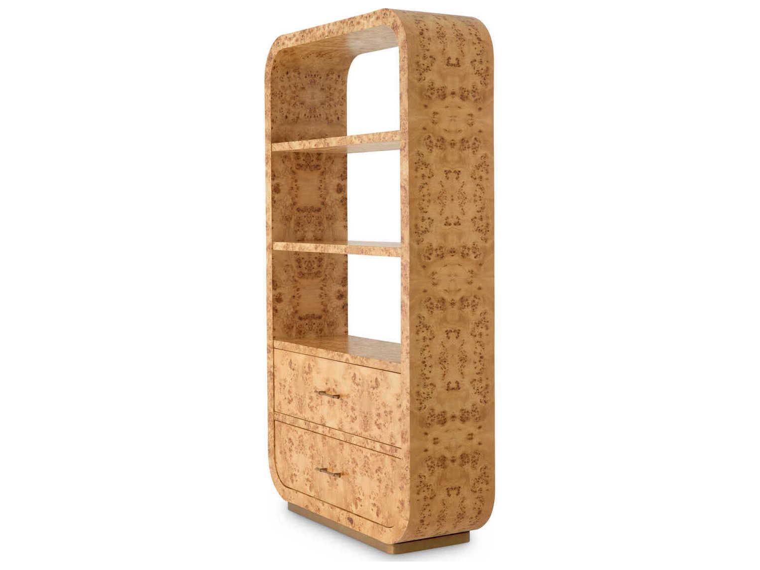 Eichholtz Quinton Light Brown Mappa Burl Veneer Cabinet