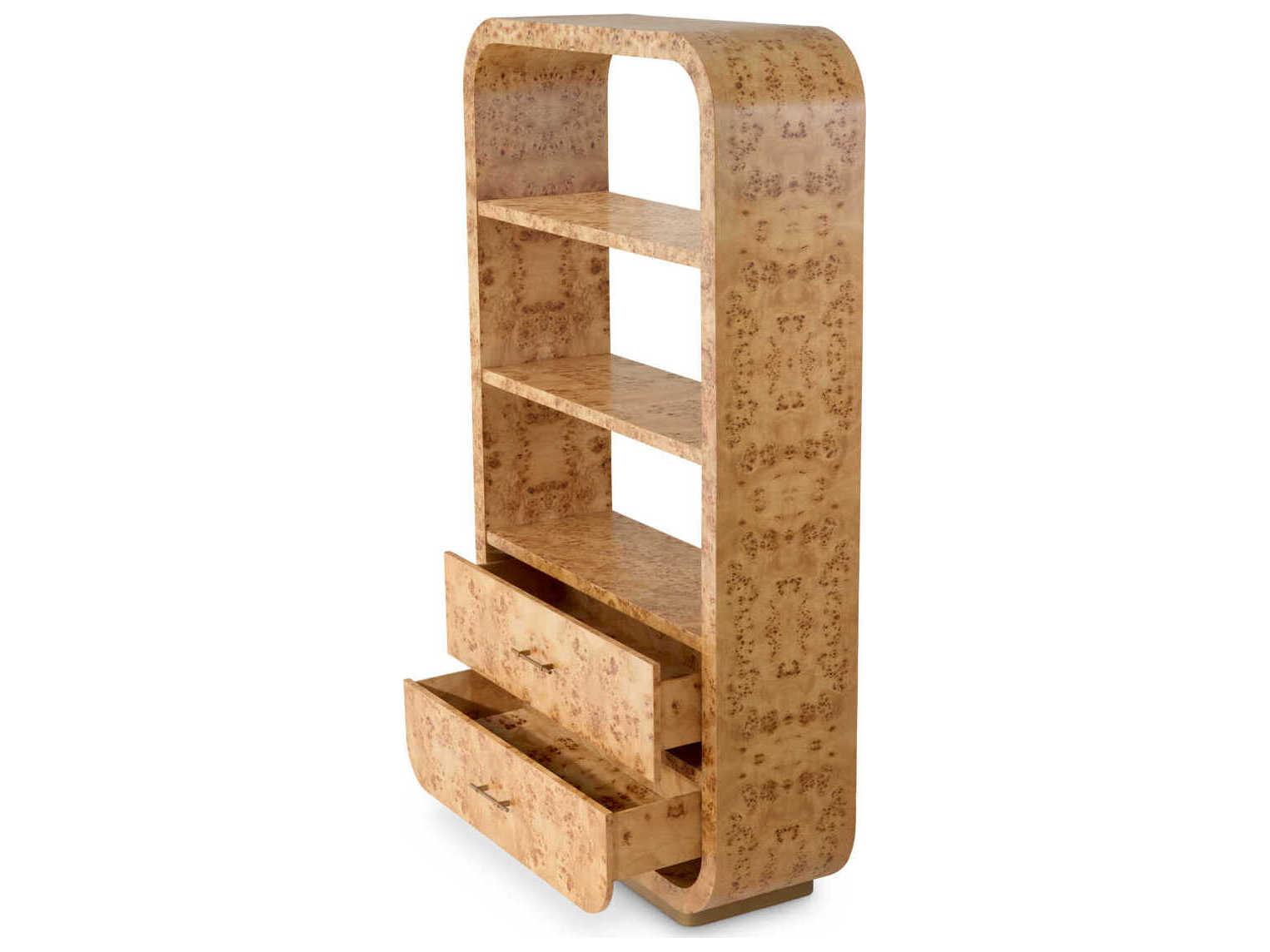 Eichholtz Quinton Light Brown Mappa Burl Veneer Cabinet